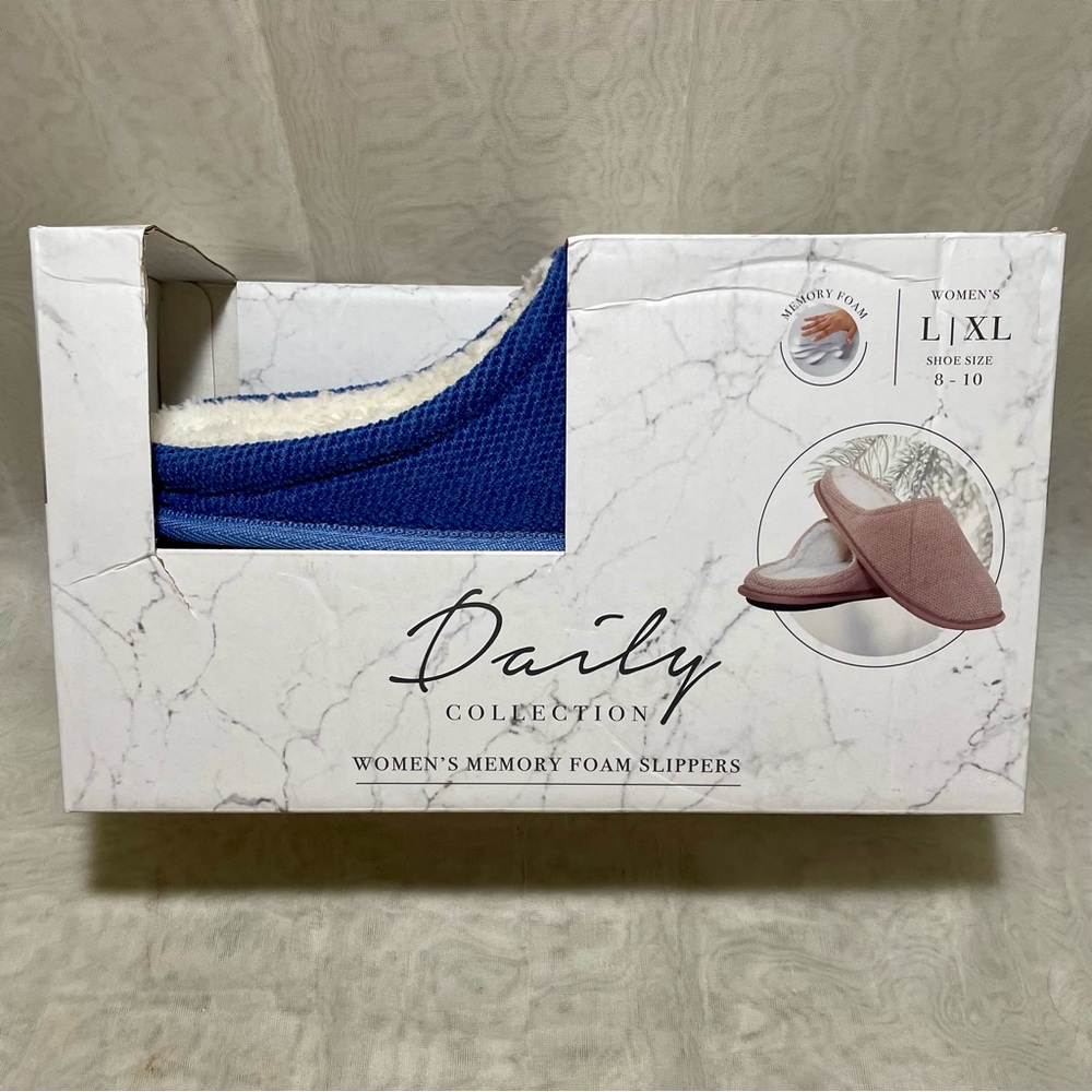 Slippers - Daily Collection Women's Memory Foam, NIB, Size L/XL 8-10